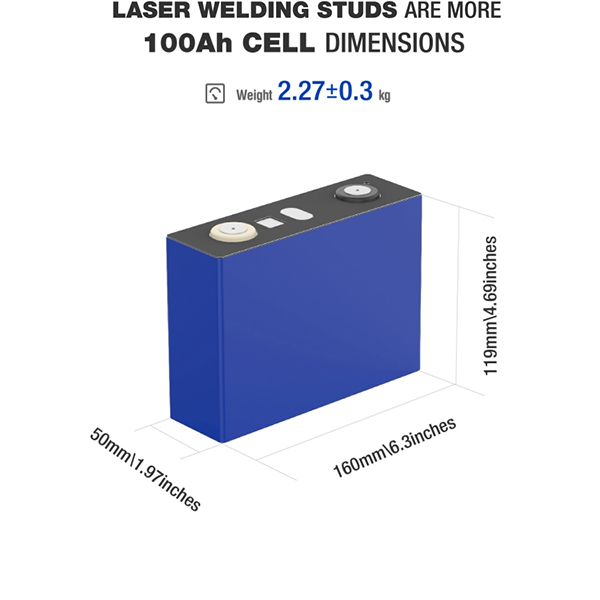 3.2V 100Ah New A Grade Lifepo4 Primastic 6500 Cycles 80%DOD Lithium Battery Cell