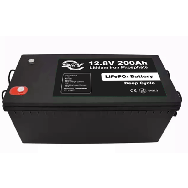 LFP Solar Battery Pack Rechargeable Deep Cycle BMS 12.8V 200Ah Lithium Ion Energy Storage