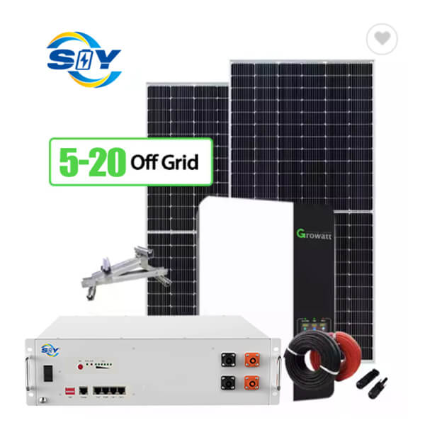 5-20Kwh Off Grid Energy Storage With Inverter And PV Panel Solar System