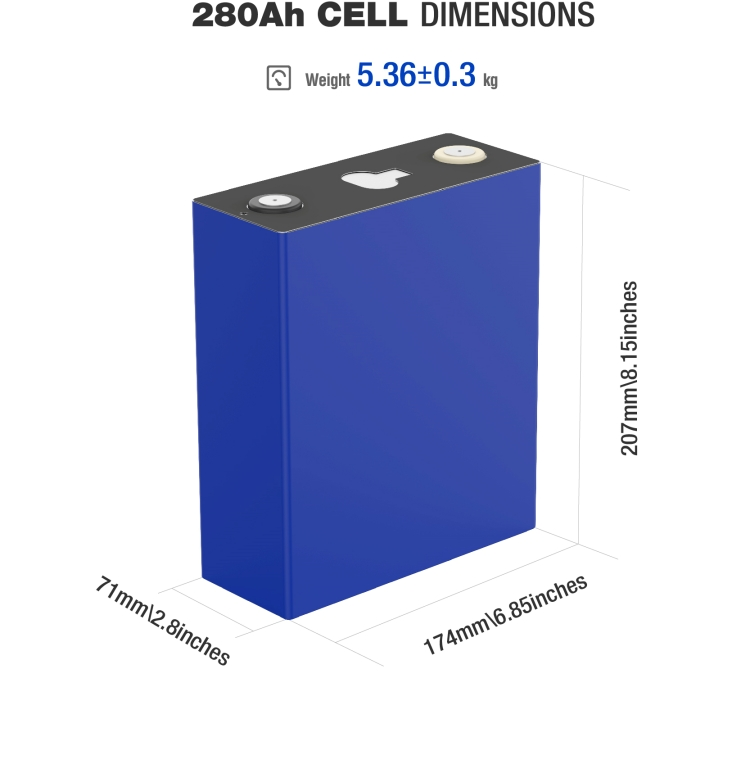 Deap Cycle Energy Storage Battery 3.2V 280Ah LFP Primastic Cell For Solar System