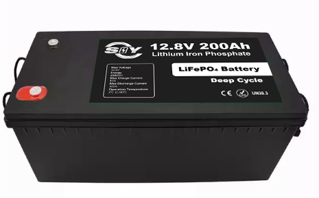 LFP Solar Battery Pack Rechargeable Deep Cycle BMS 12.8V 200Ah Lithium Ion Energy Storage